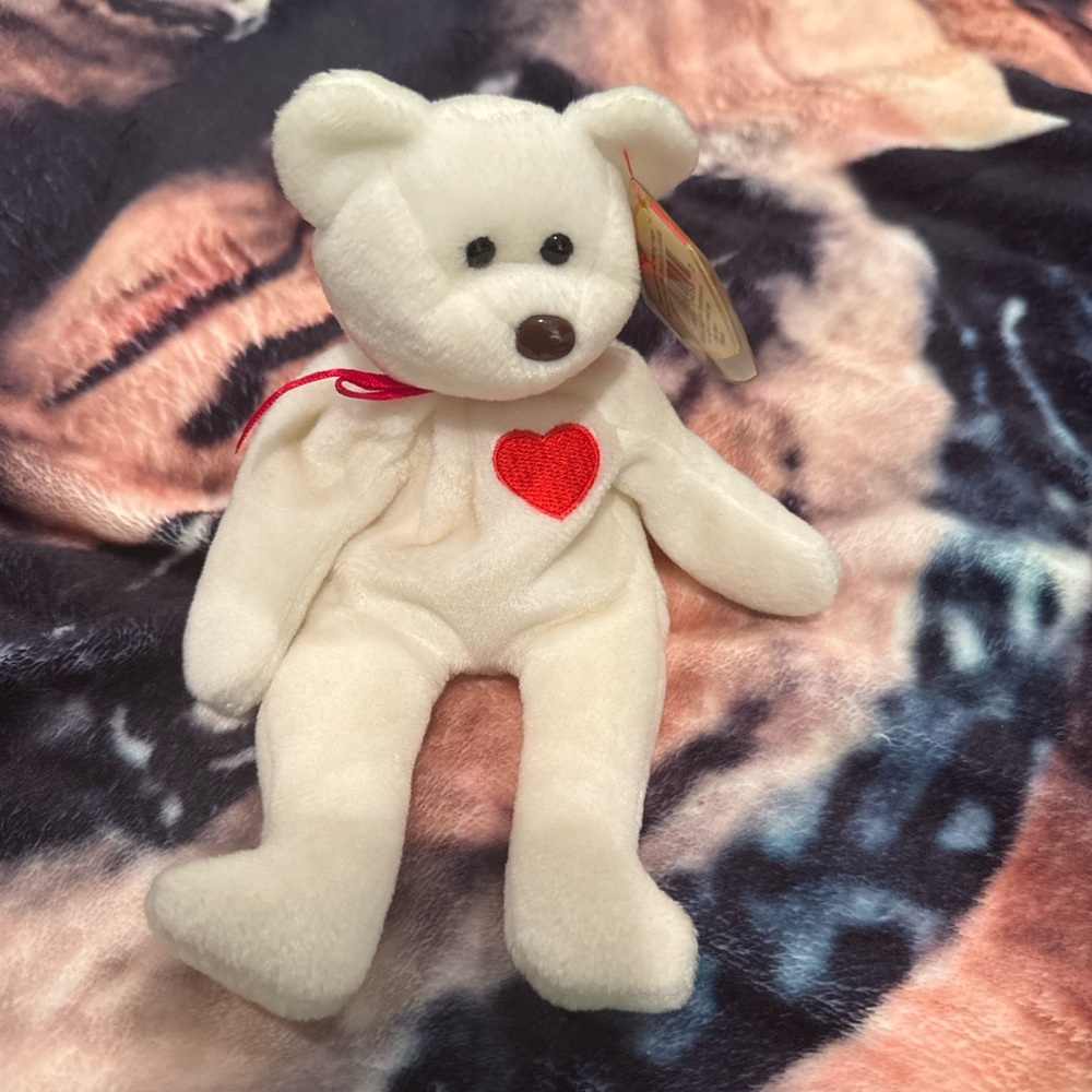 Ty Beanie Baby Valentino Bear Brown Nose 1993 PVC Pellets w/ Tag